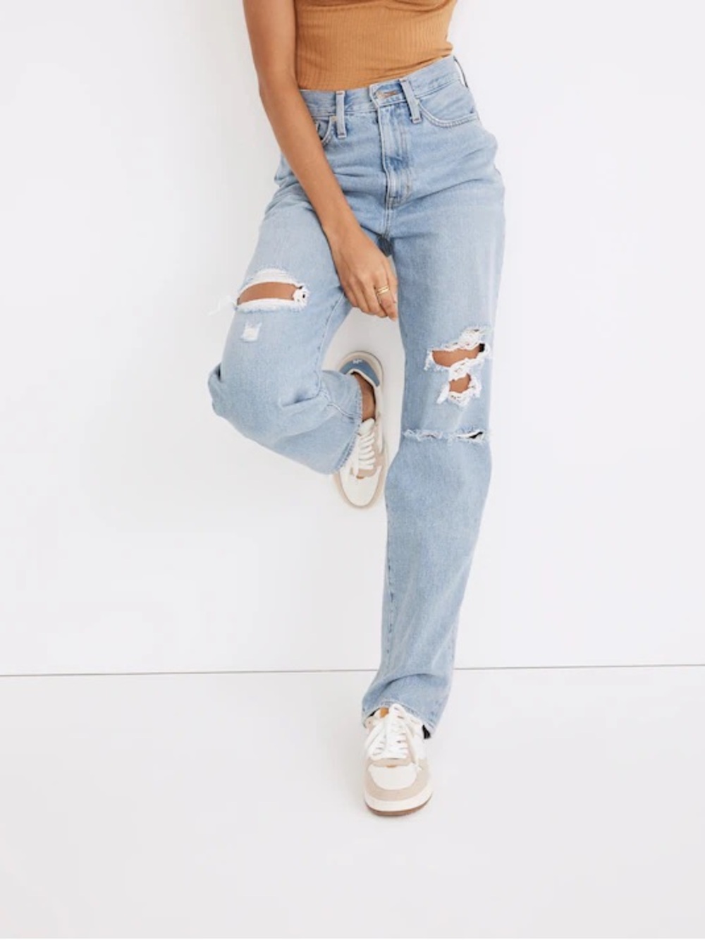 Madewell Jeans Womens 25 Baggy Straight Distressed